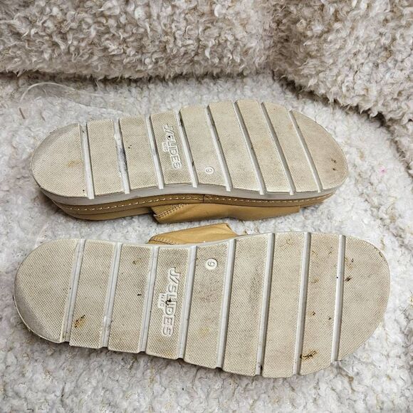 J/Slides Baha Sand Leather Platform Slide Sandals‎ sz 9 - Picture 7 of 7